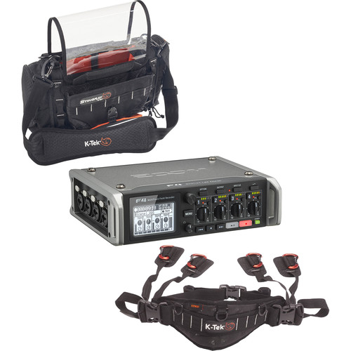 Zoom F4 Multitrack Field Recorder Kit with K-Tek Stingray Bag