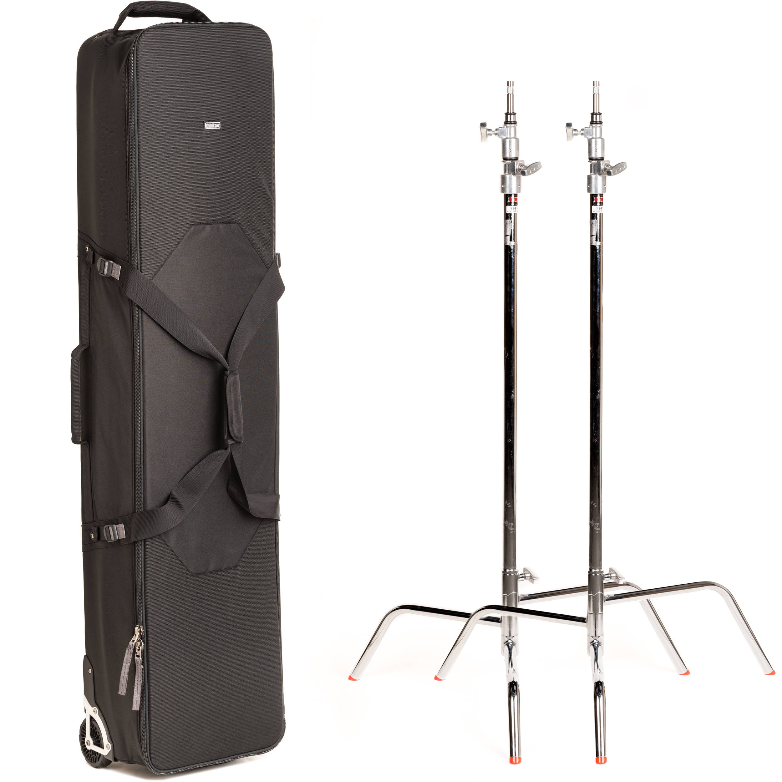 C-Stand Twin Kit with Roller Case