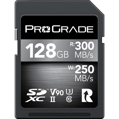 ProGrade Digital SDXC 128GB 300 MB/s UHS-II V90 Memory Card