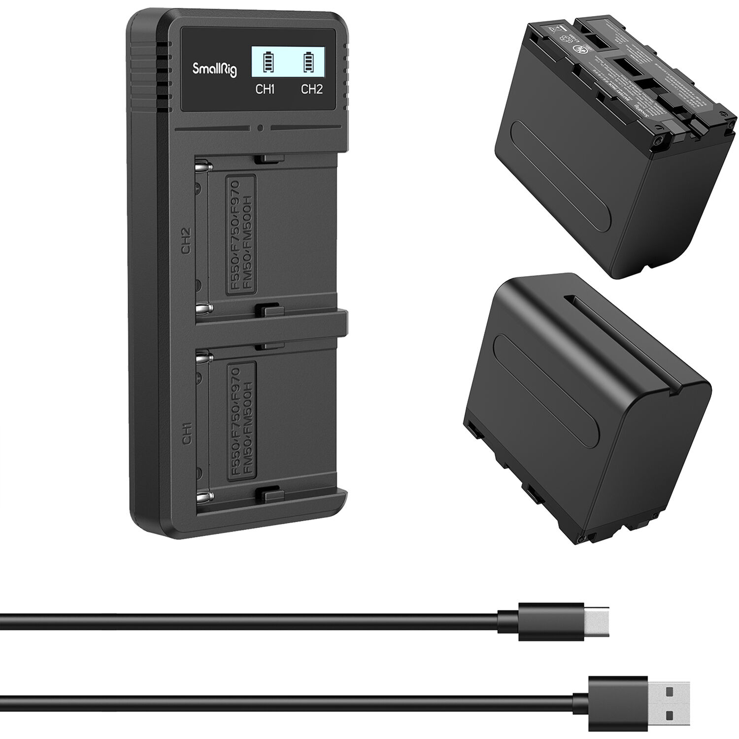 SmallRig NP-F970 L Series Dual-Battery and Charger Kit