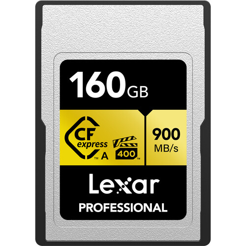 Lexar CFexpress Type A 160 GB 900 MB/s Professional Gold Memory Card
