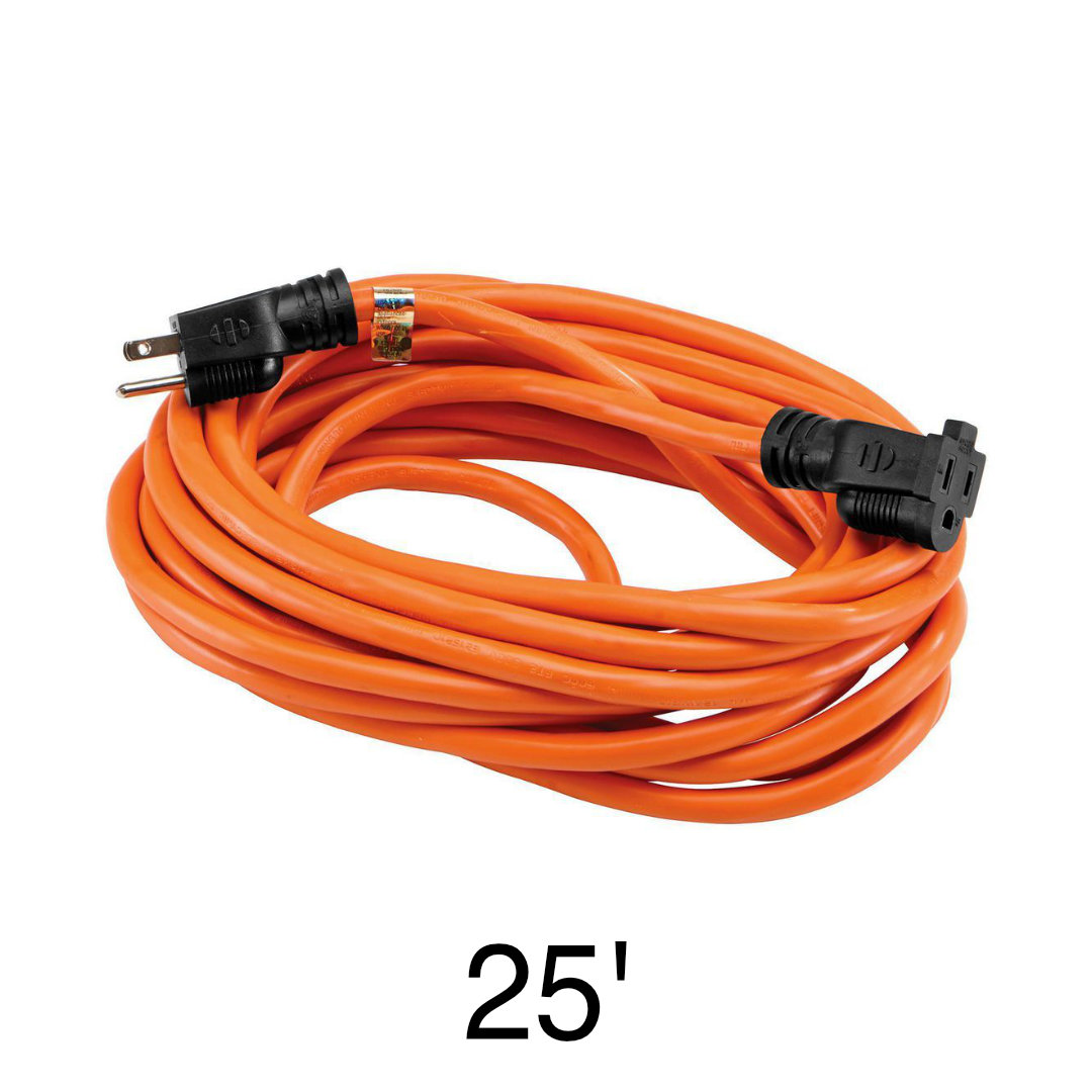 25' Indoor Outdoor Heavy Duty Extension Cord