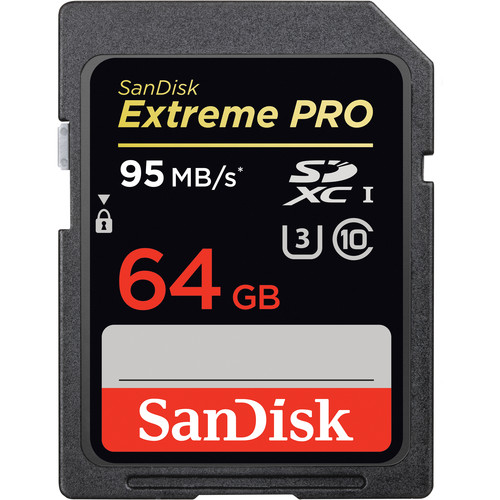 SanDisk  64GB Extreme Pro UHS-I SDXC U3 Memory Card (Class 10)