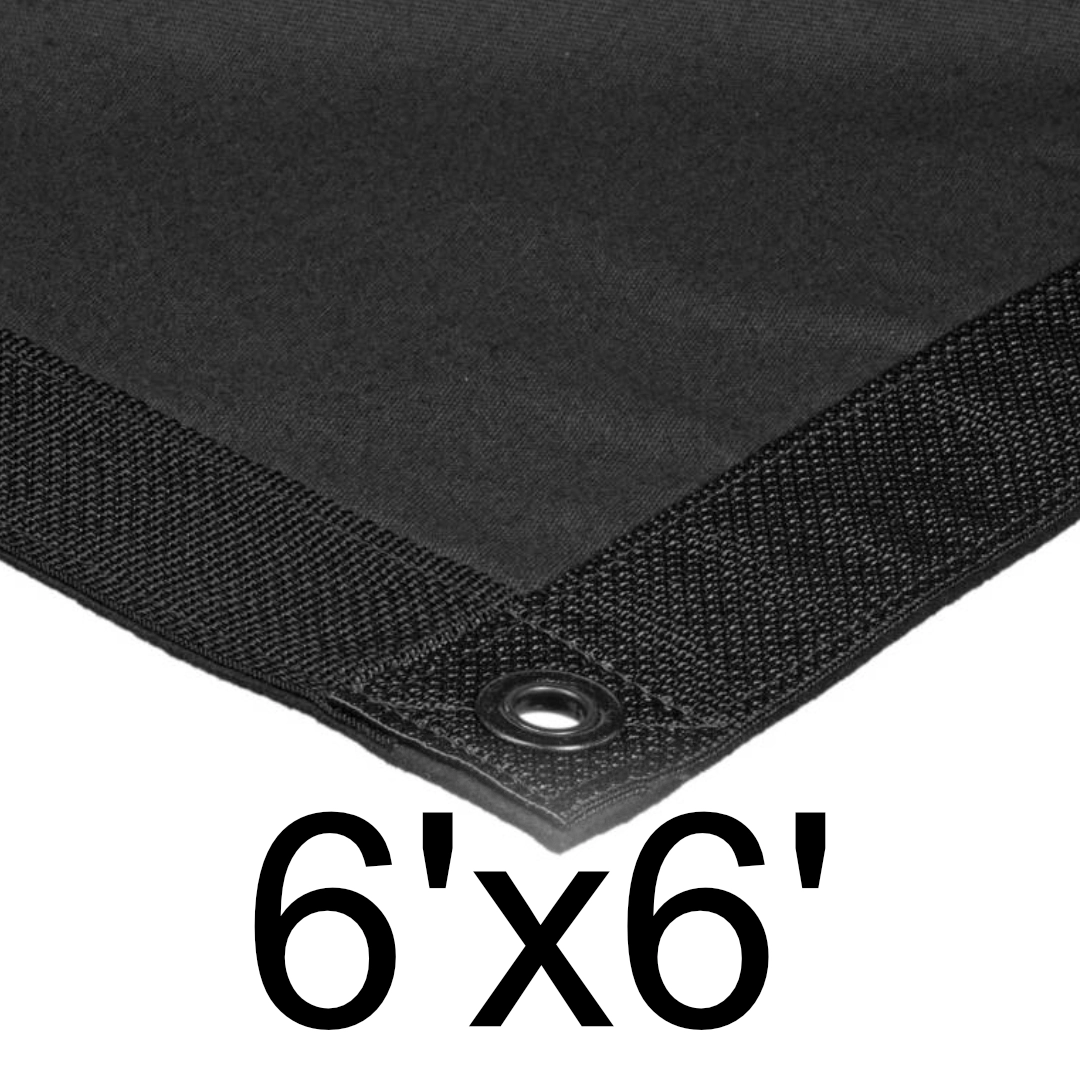Matthews 6x6' Overhead Fabric - Solid Black Scrim