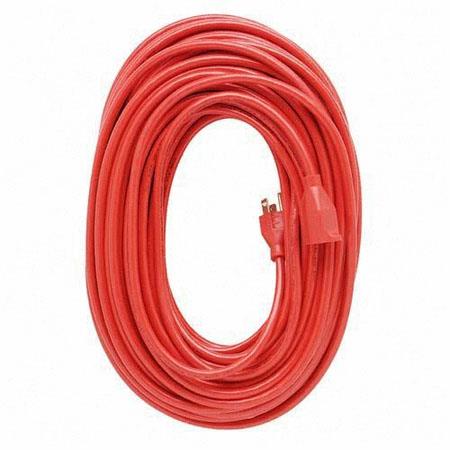 25 Feet Indoor/Out Heavy Duty Extension Cord, 3 Prong, Orange